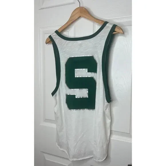 Victoria's Secret PINK Women's Michigan State Spartans MSU Tank Top Size Medium - Picture 9 of 10